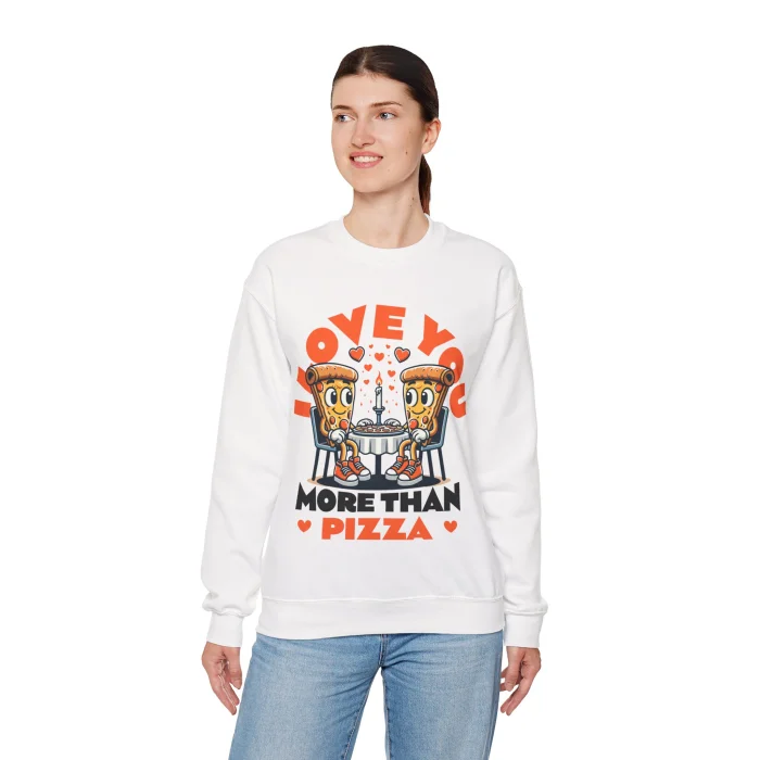 Bluza z nadrukiem I Love You More Than Pizza